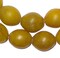 The Bead Chest Yellow Tomato Beads 22x 20mm Ethiopia African Oval Glass 26-28 Inch Strand Handmade